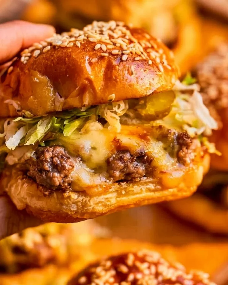 Delicious Big Mac Sliders served on a platter with all the toppings