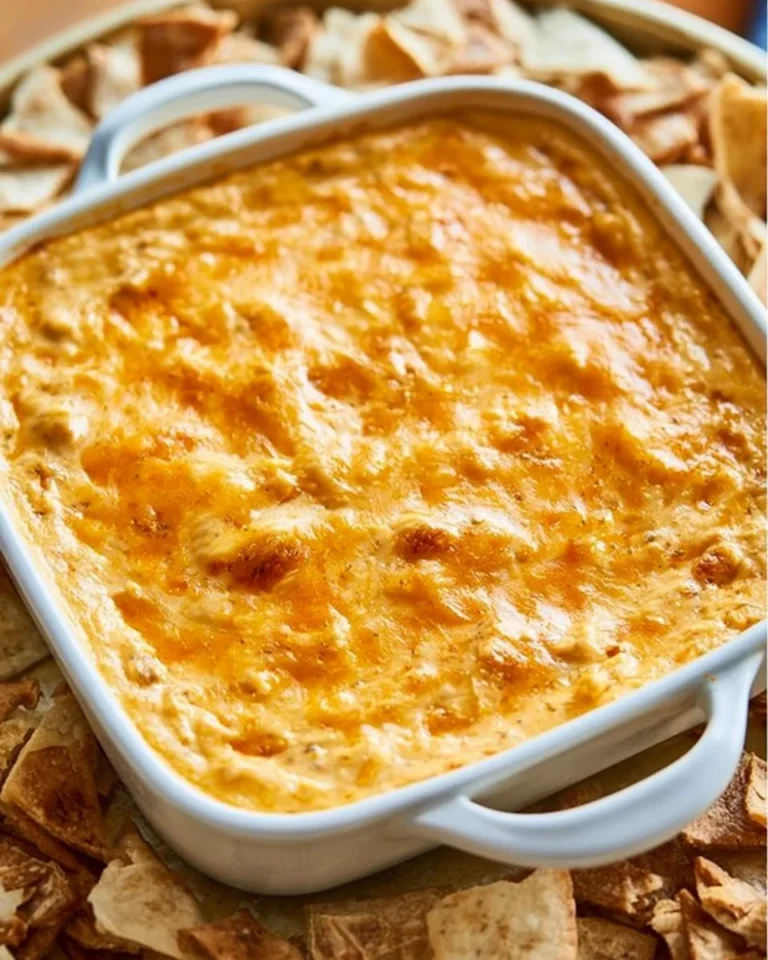Delicious cheeseburger dip with Velveeta and sour cream served in a bowl.