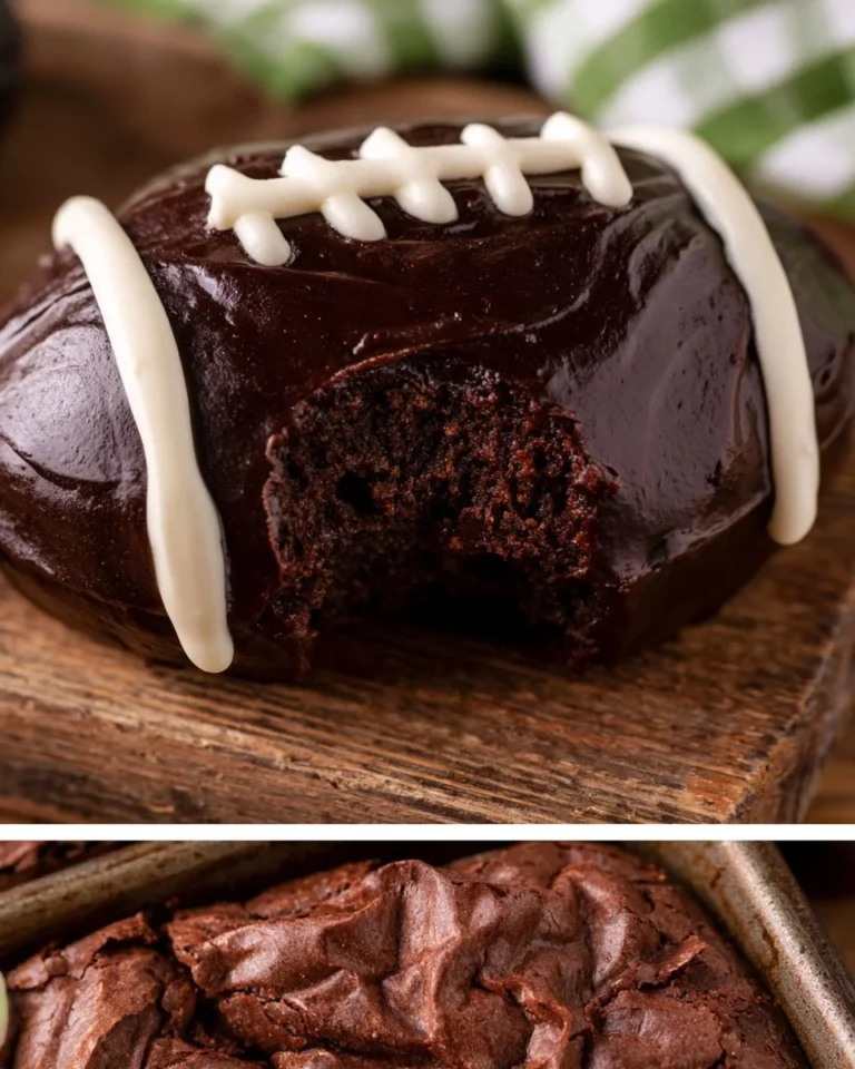 Delicious Football Brownies decorated for game day celebrations