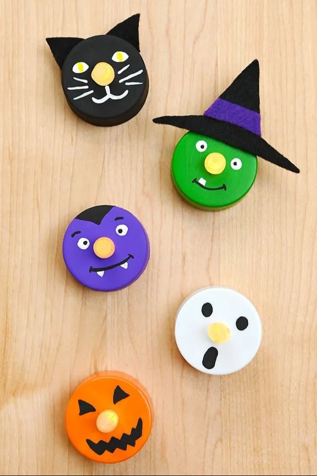 DIY Halloween tea lights for spooky decorations