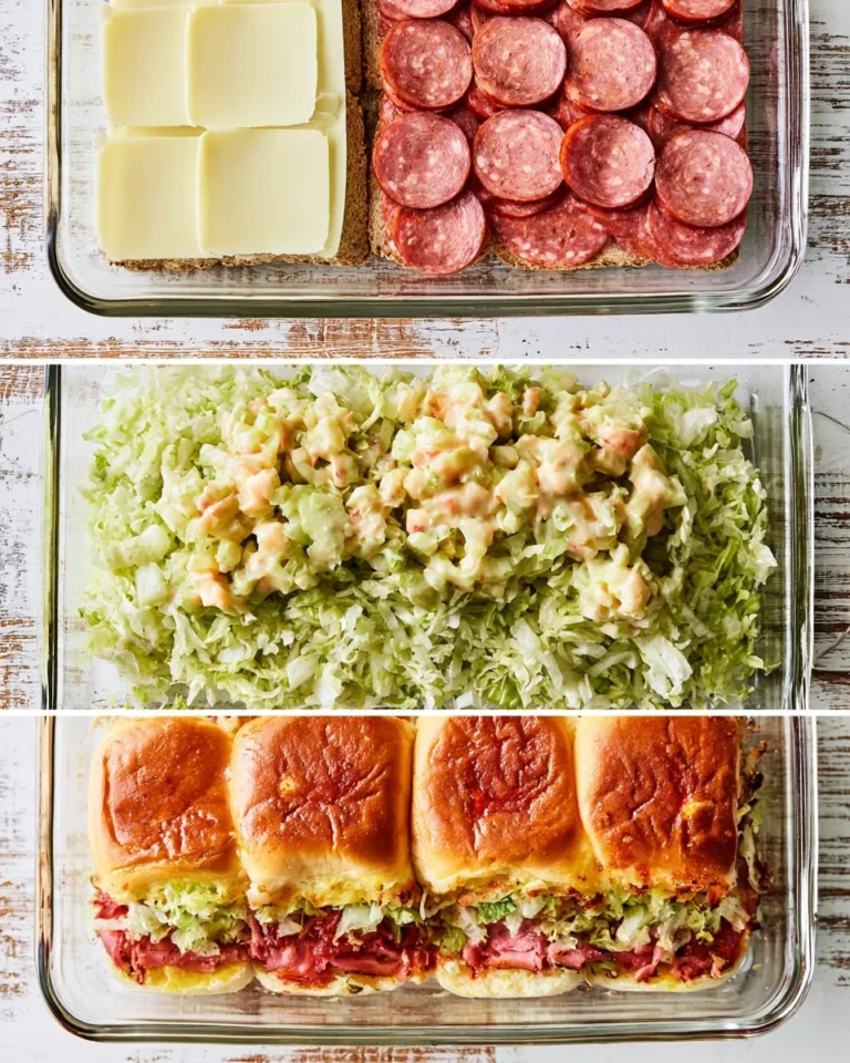 Italian Grinder Sliders served on a platter with fresh ingredients