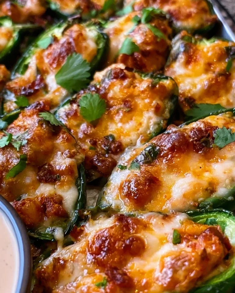 Delicious homemade jalapeno poppers stuffed with cream cheese and spices