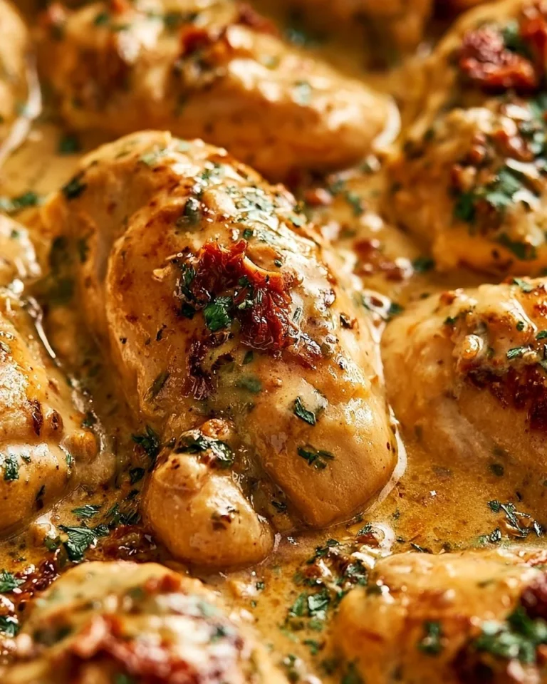 Delicious Marry Me Chicken cooked in a crockpot