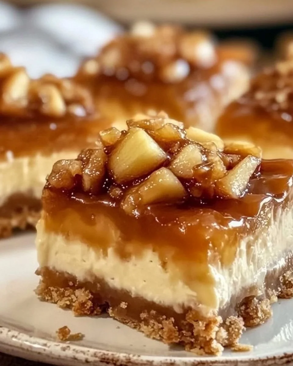 Caramel Apple Cheesecake Bars