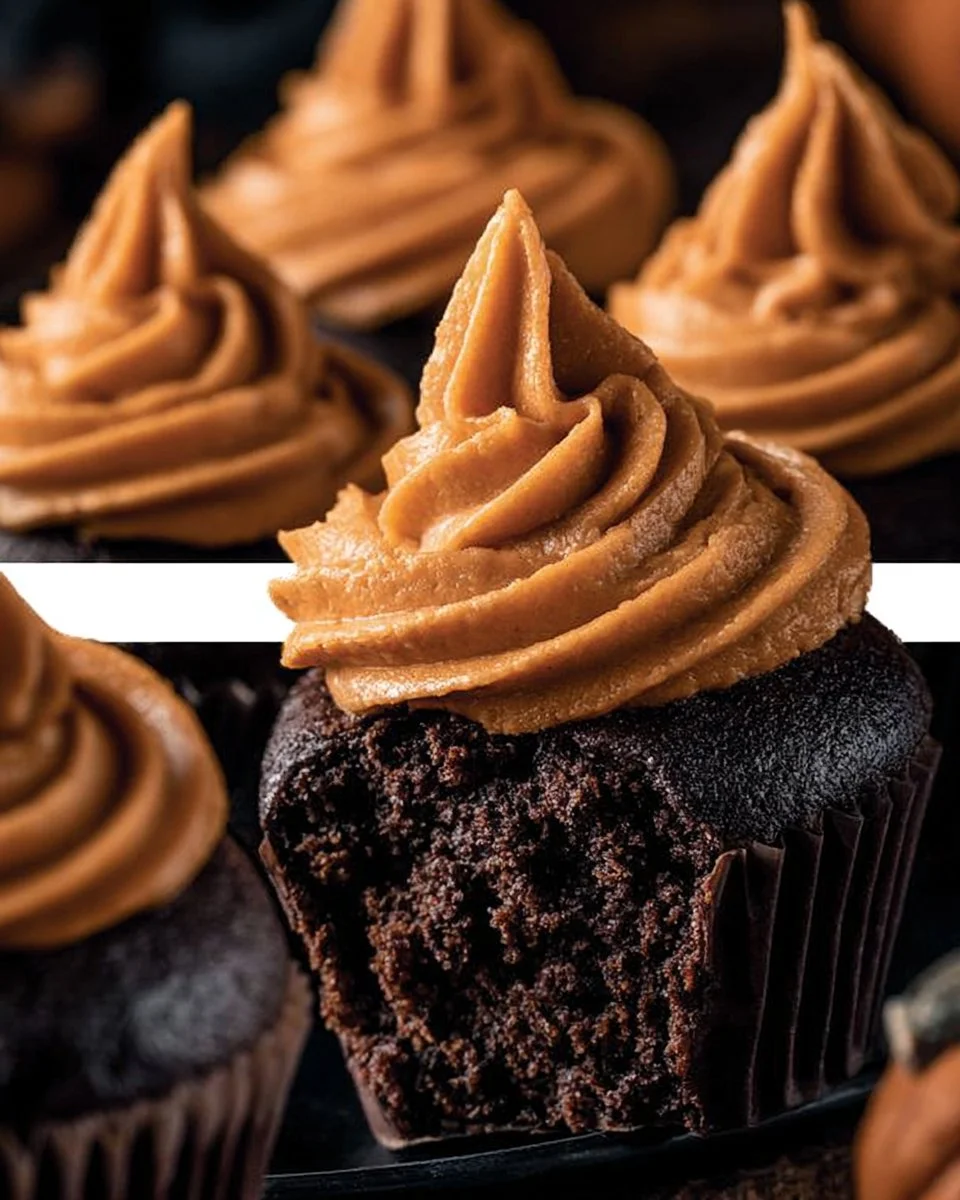 Chocolate Pumpkin Cupcakes