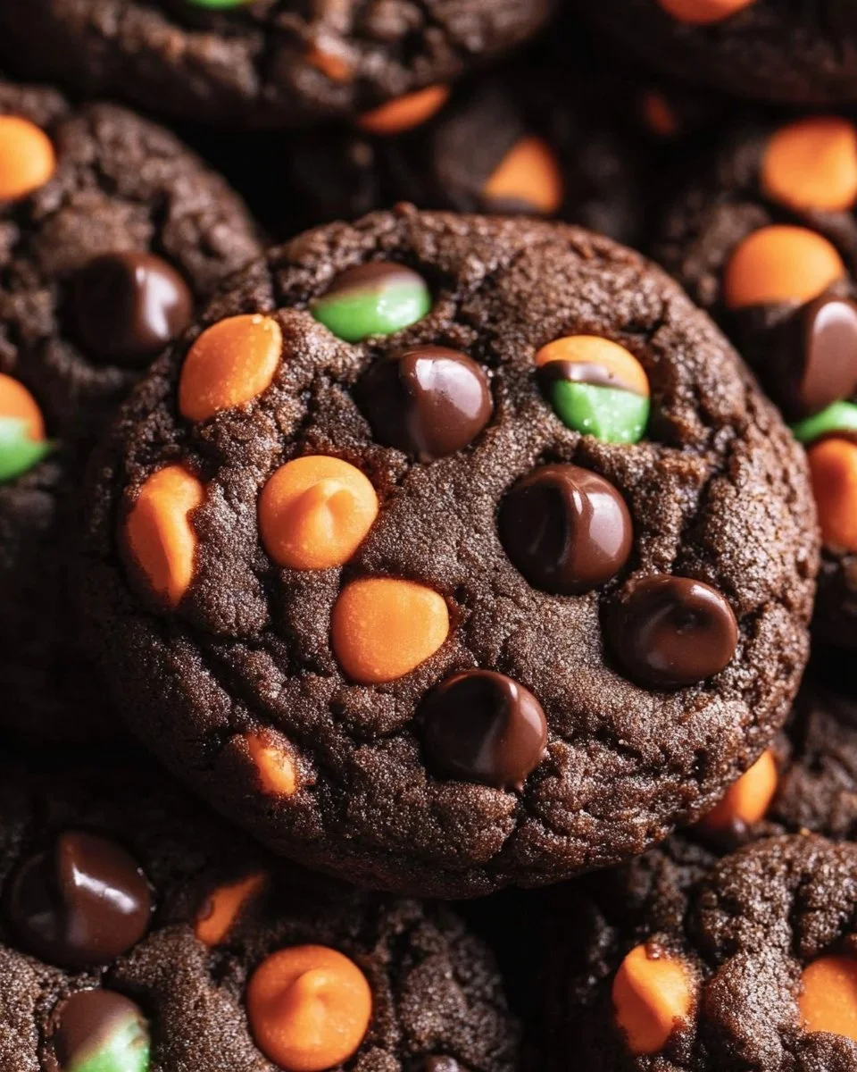 Halloween Chocolate Velvet Cookies