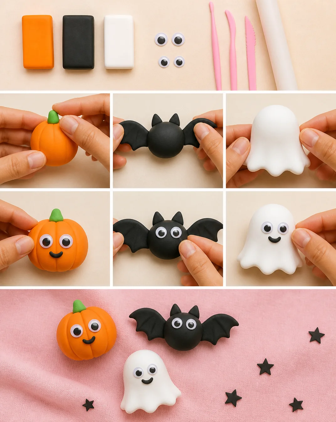 Halloween Clay Decorations