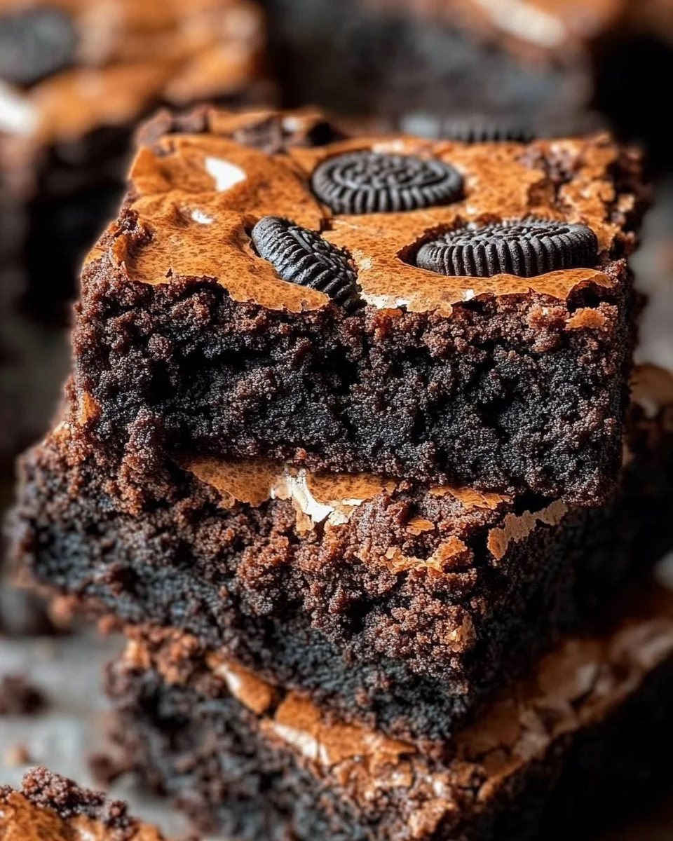 Halloween Oreo Brownies