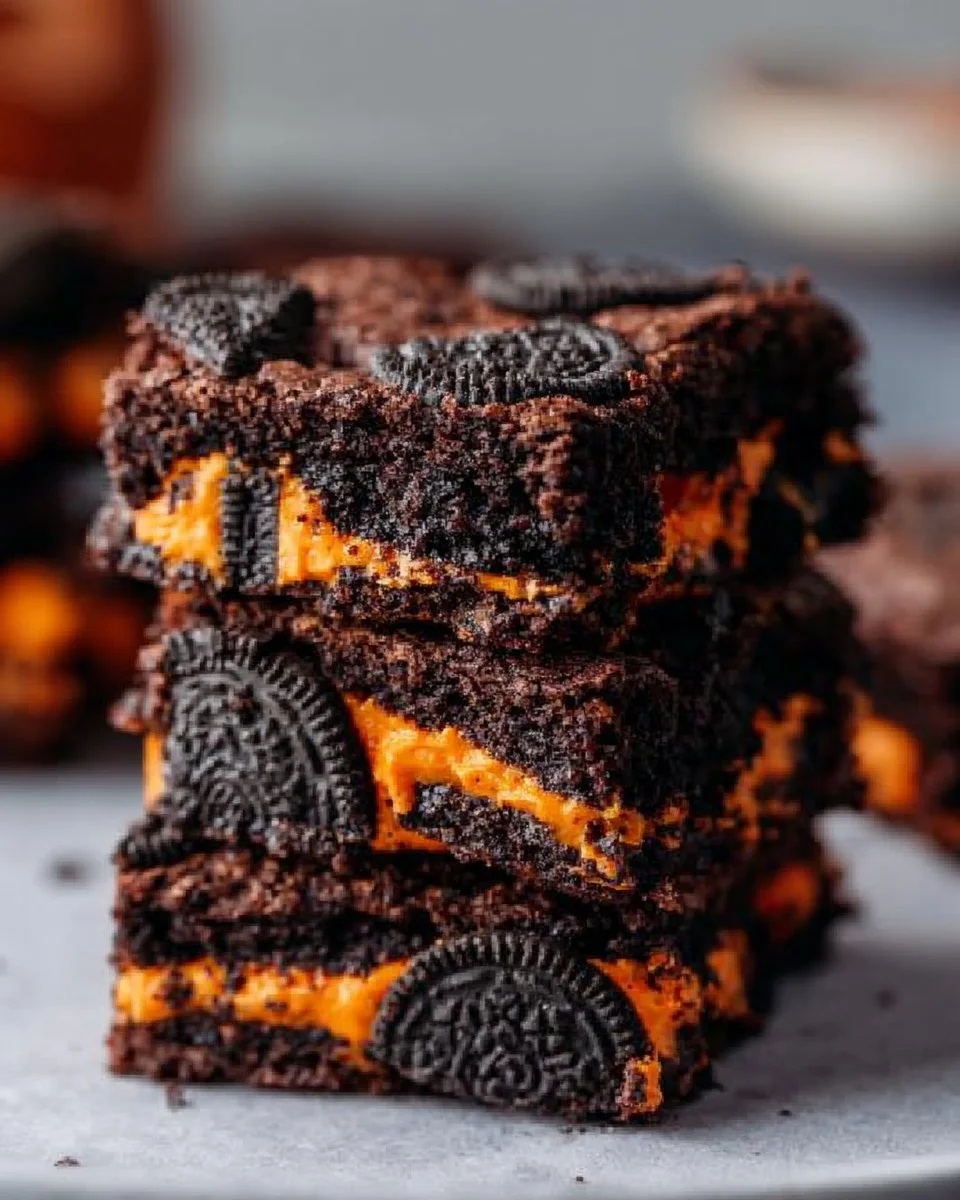 Halloween Oreo Brownies