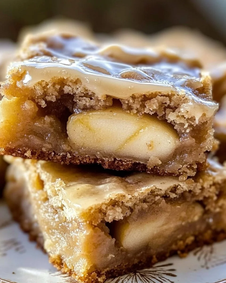Maple Glazed Apple Blondies