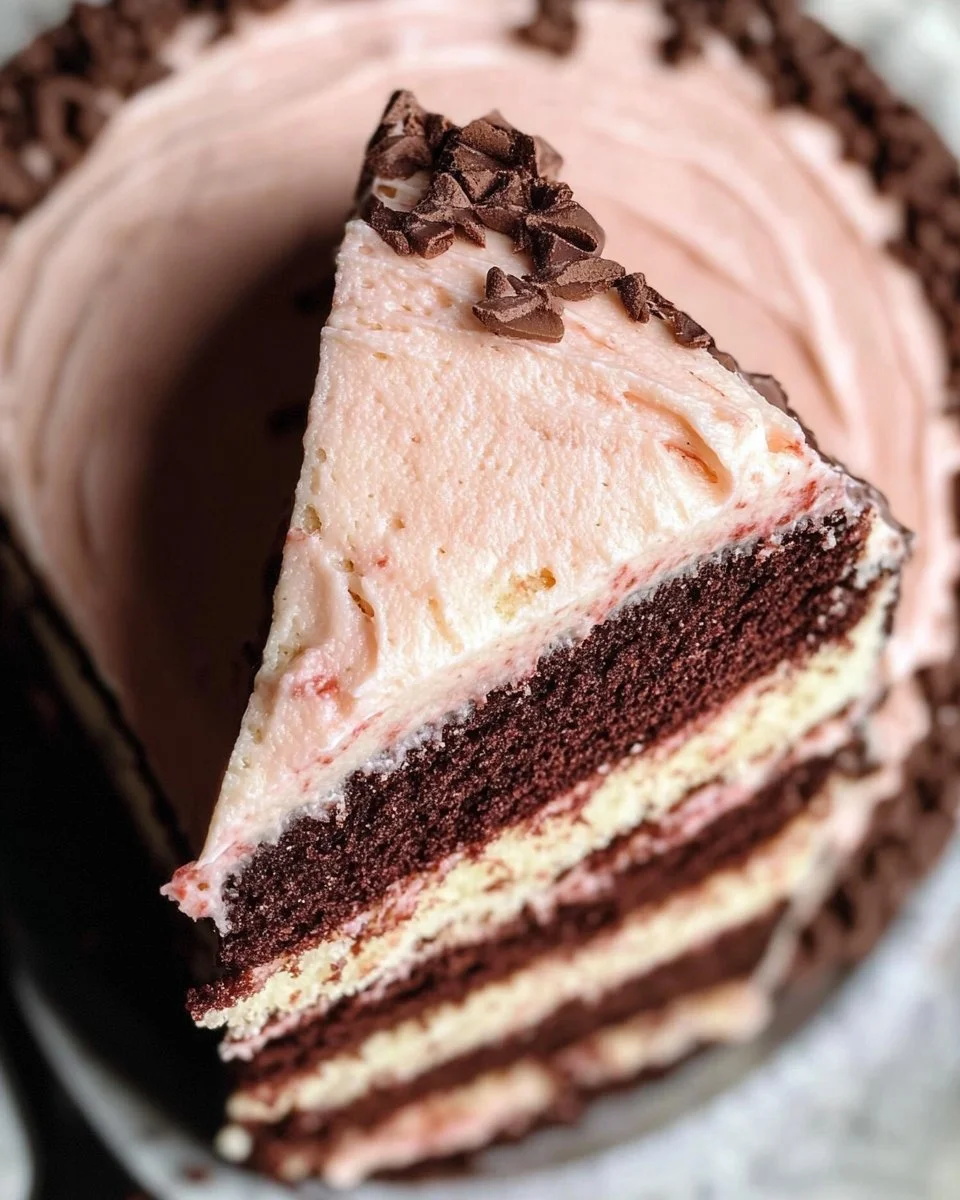 Marble cake (Neapolitan single-layer cake)
